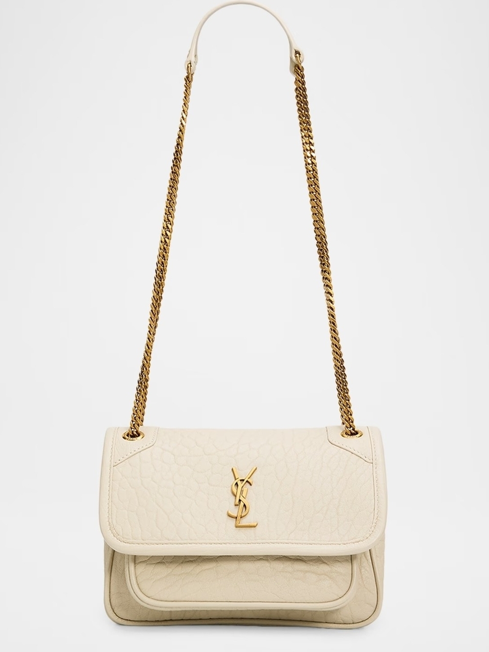 Saint Laurent Jamie 4.3 Medium Shoulder Bag in Quilted Lambskin Cream